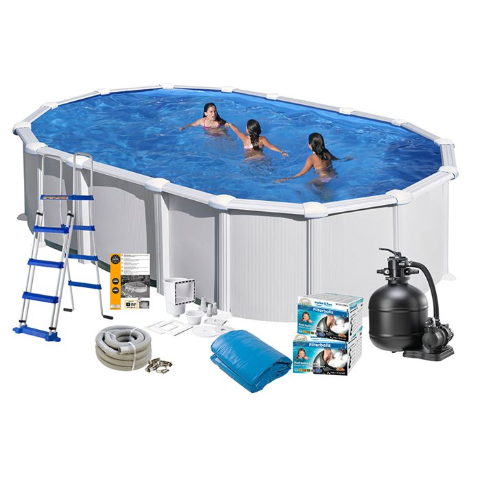 Pool Kit 132 Basic 730 x 375 cm Hvid Swim & Fun